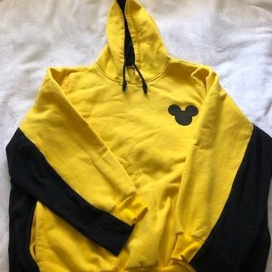yellow mickey mouse hoodie